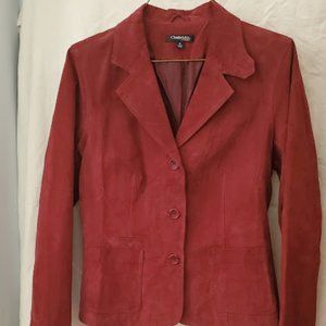 Suede Cranberry colored Jacket